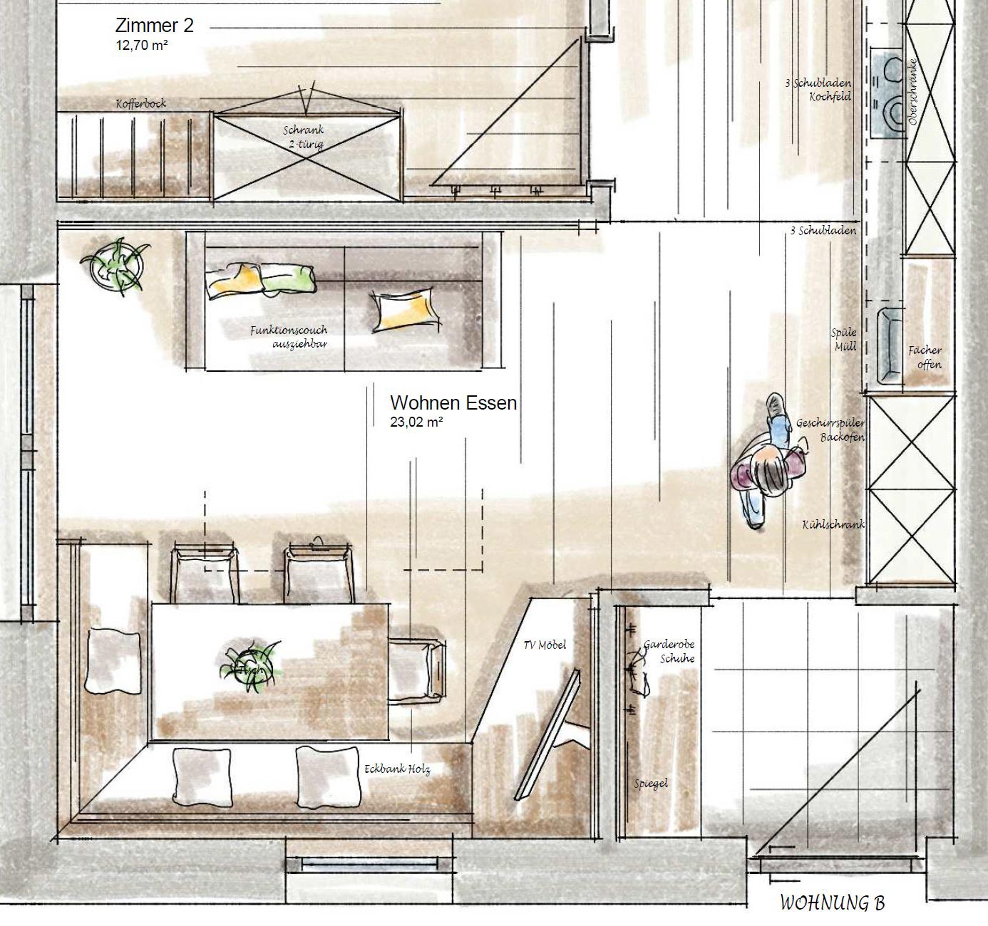 Copic Grundriss Ferienwohnung